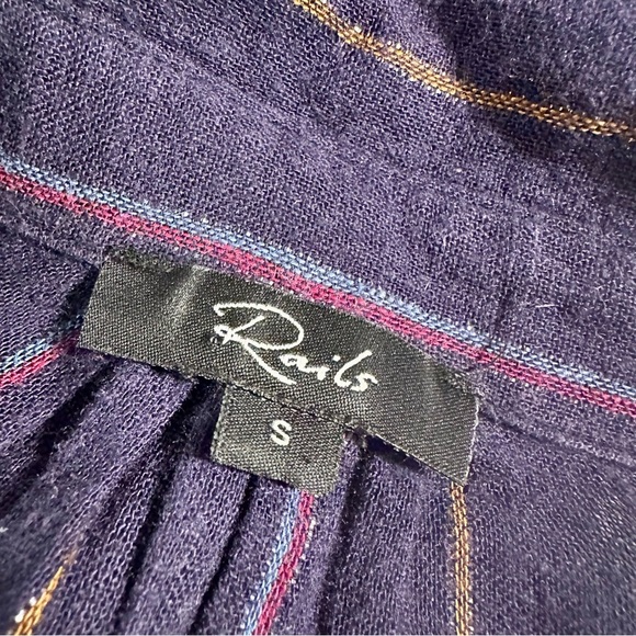 Rails ‘Rylan’ Striped Navy Blue Women's Top in “Santiago Stripe” Size Small - Picture 4 of 14